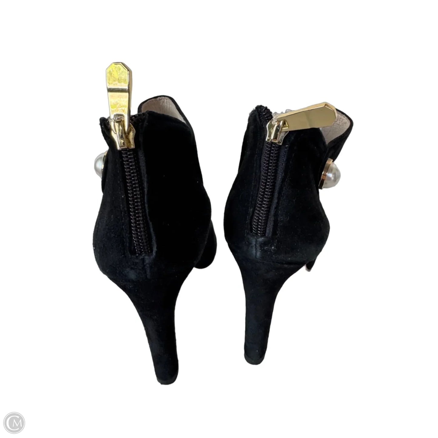 Sandals Heels Block By Louise Et Cie In Black & Gold, Size: 8.5