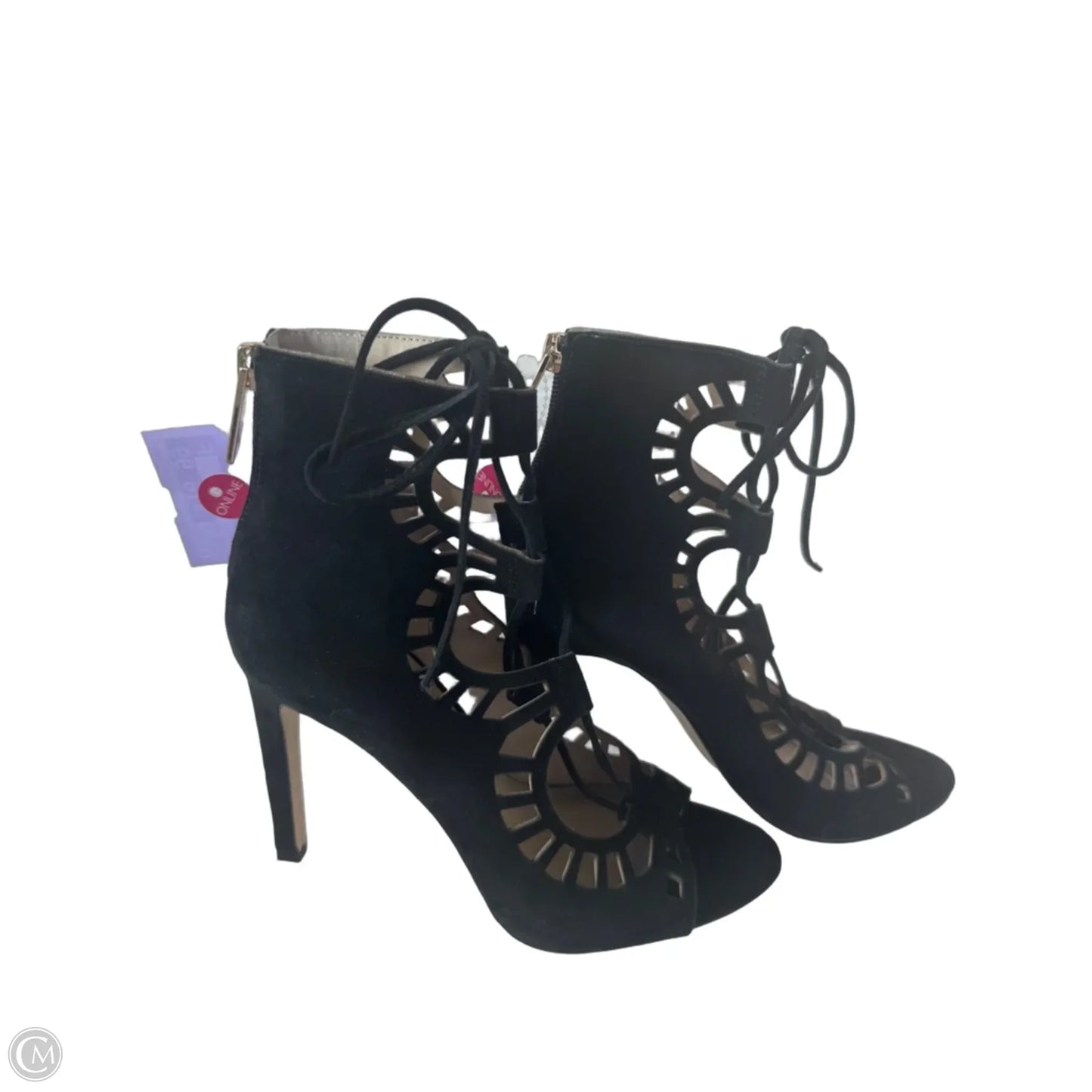 Sandals Heels Stiletto By Bcbgeneration In Black, Size: 5.5