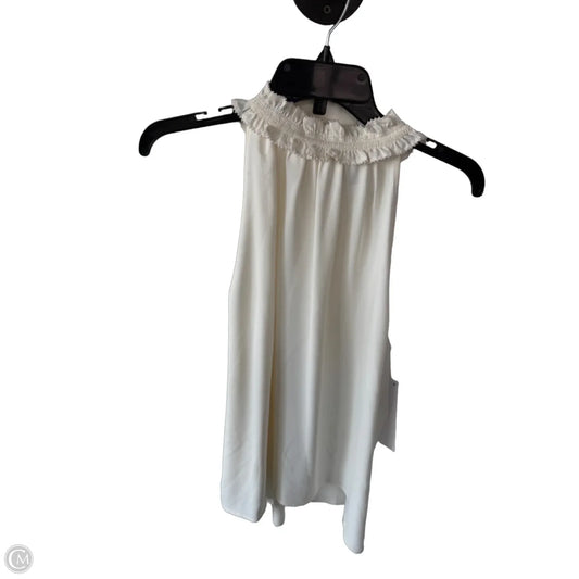 Top Sleeveless By Ann Taylor In Cream, Size: L