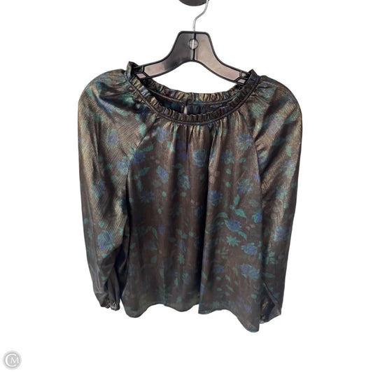 Top Long Sleeve By Ann Taylor In Brown & Green, Size: M