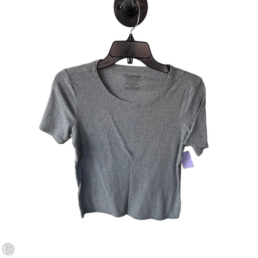 Top Short Sleeve Basic By Lucky Brand In Grey, Size: L