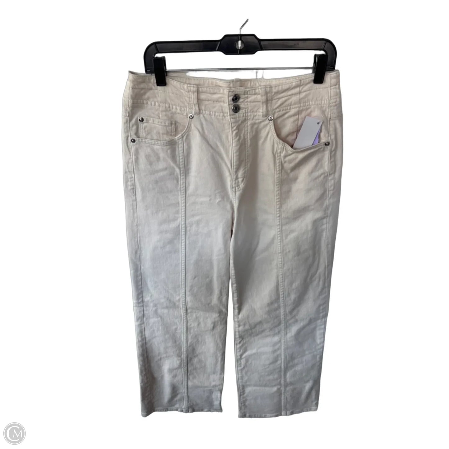 Jeans Wide Leg By Loft In Cream Denim, Size: 6
