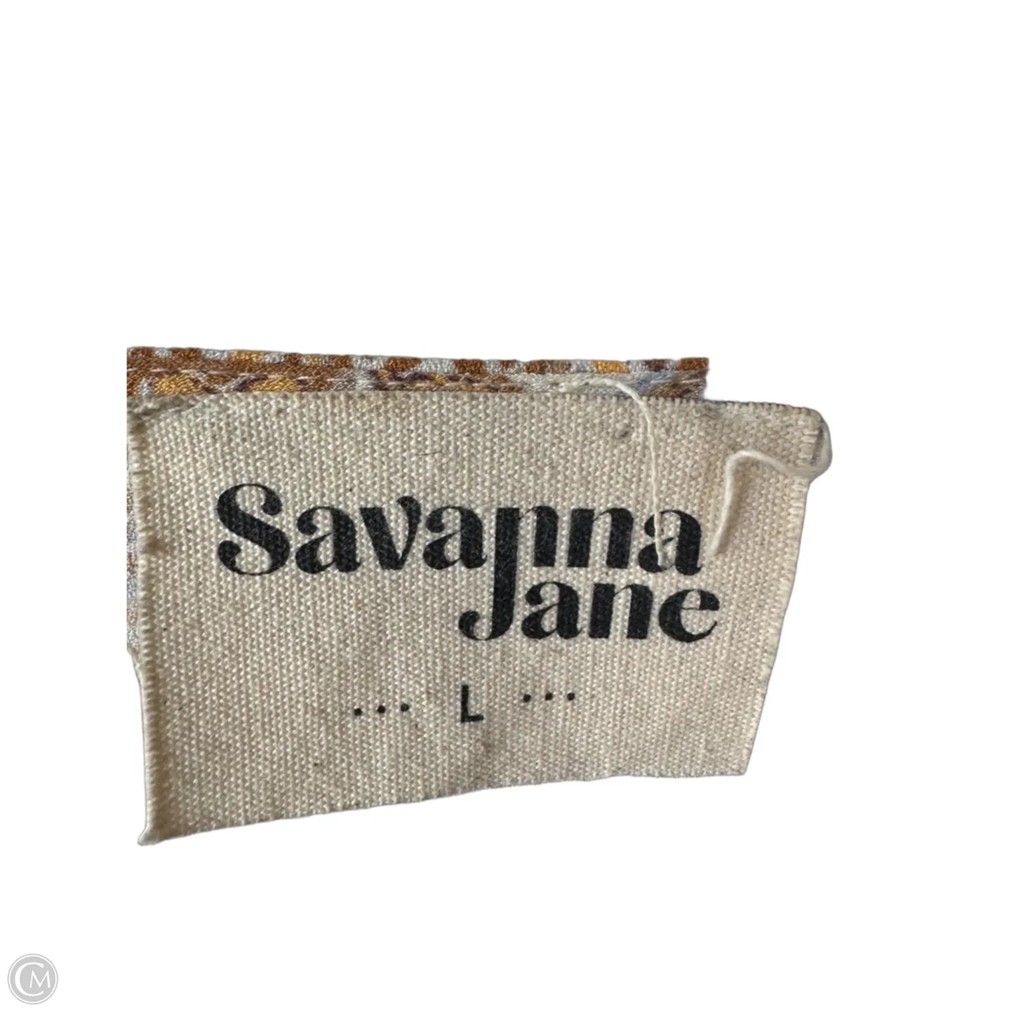 Top 3/4 Sleeve By Savanna Jane In Tan, Size: L