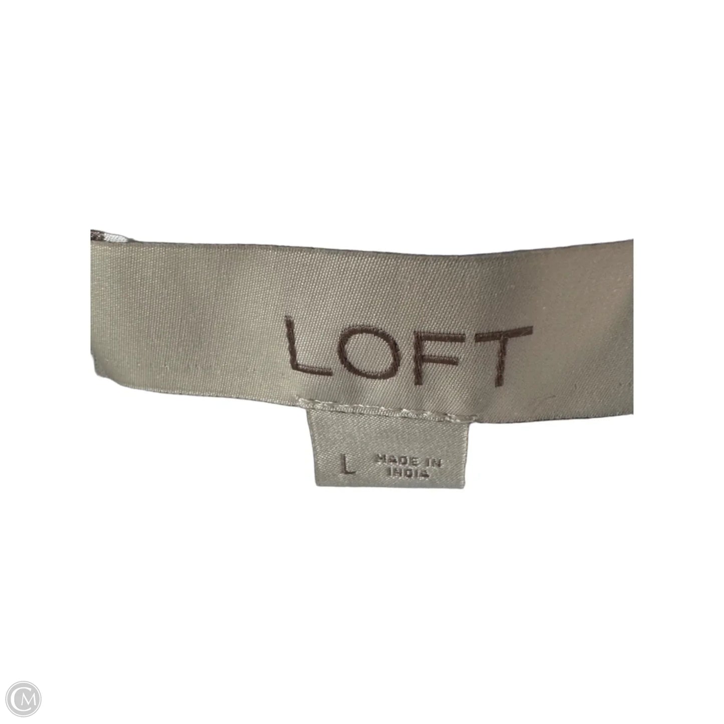 Top Long Sleeve By Loft In Blue & White, Size: L