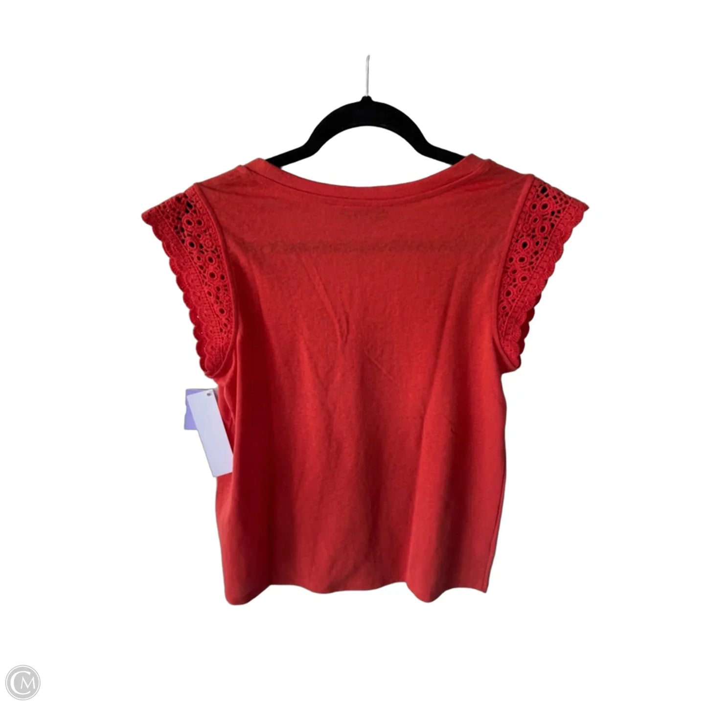 Top Short Sleeve By Loft In Orange, Size: M