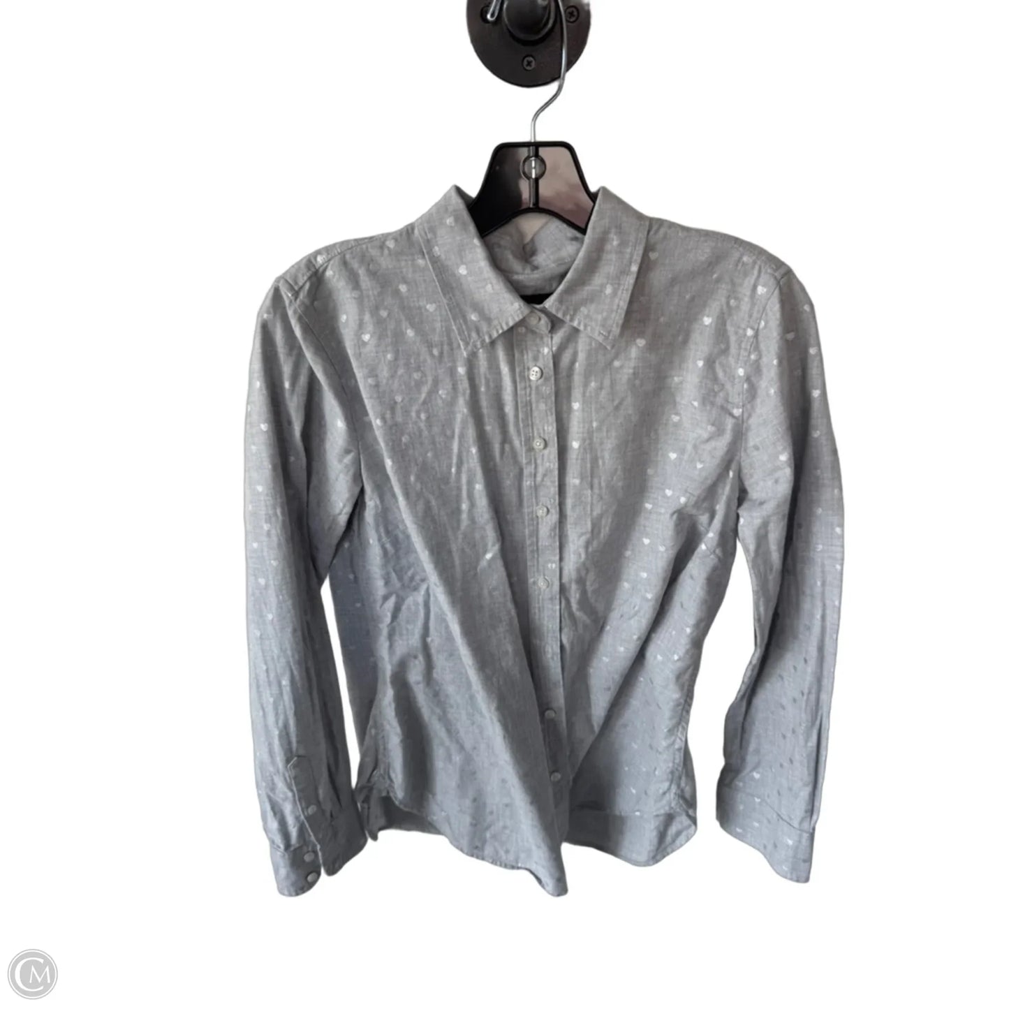 Top Long Sleeve By Talbots In Grey, Size: Xs