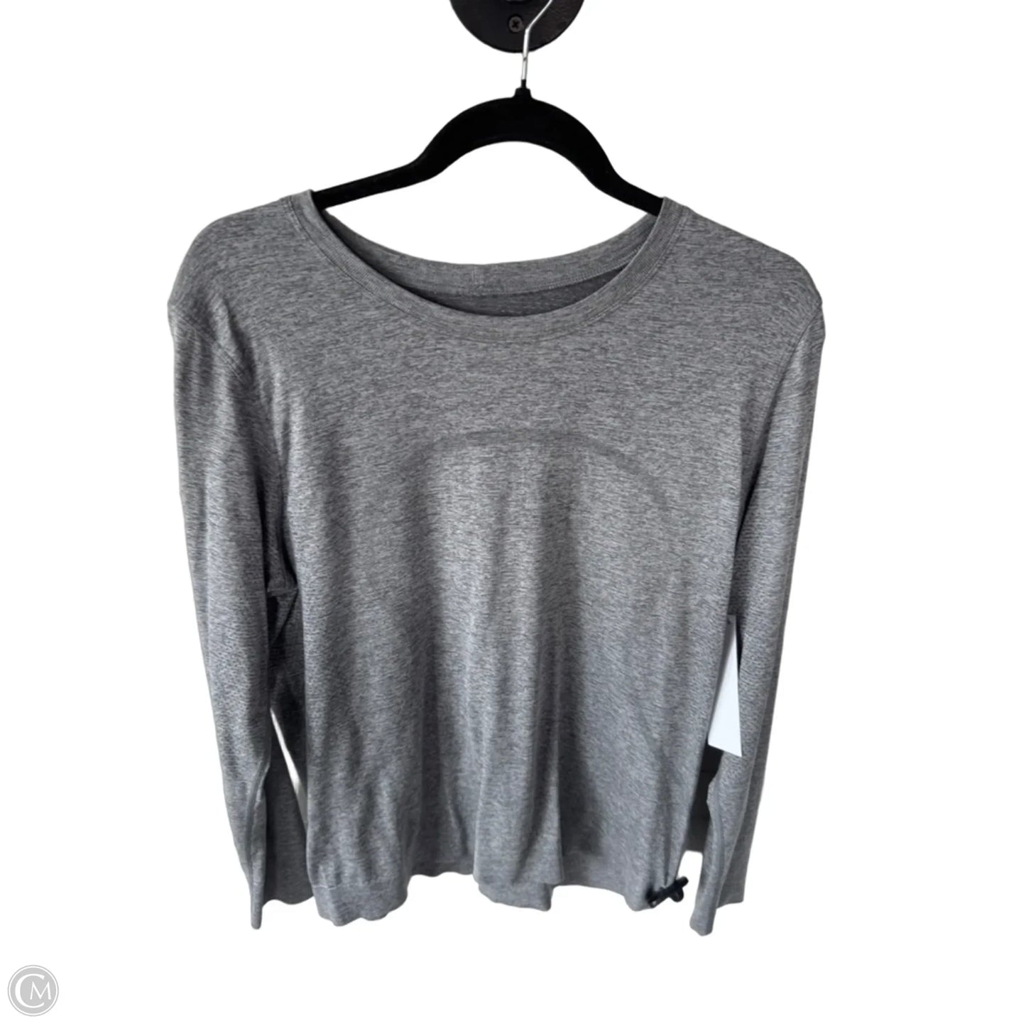 Athletic Top Long Sleeve Crewneck By Lululemon In Grey, Size: M