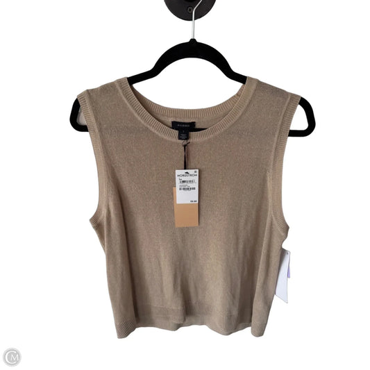 Vest Sweater By Halogen In Tan, Size: L