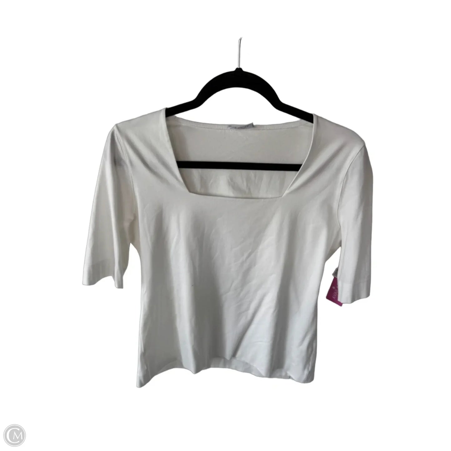 Top Short Sleeve Basic By Akris In White, Size: L
