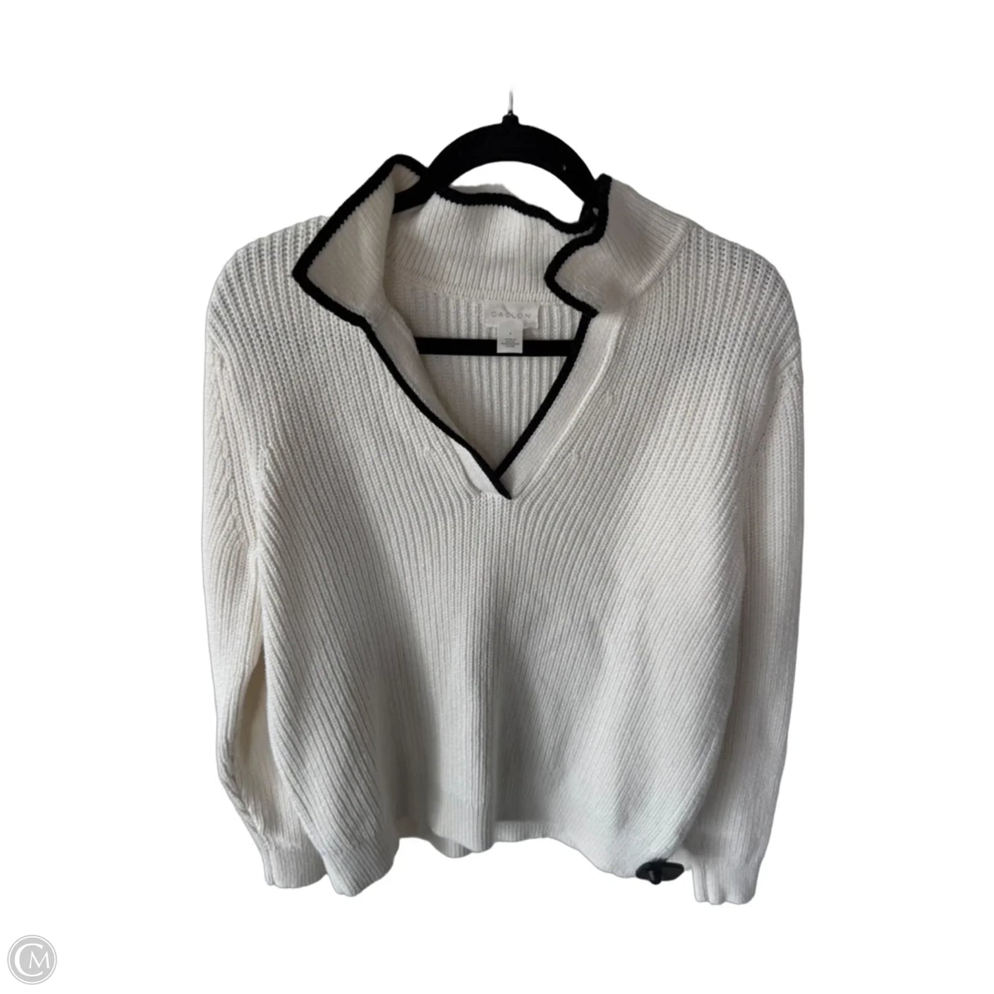 Sweater By Caslon In Black & White, Size: L