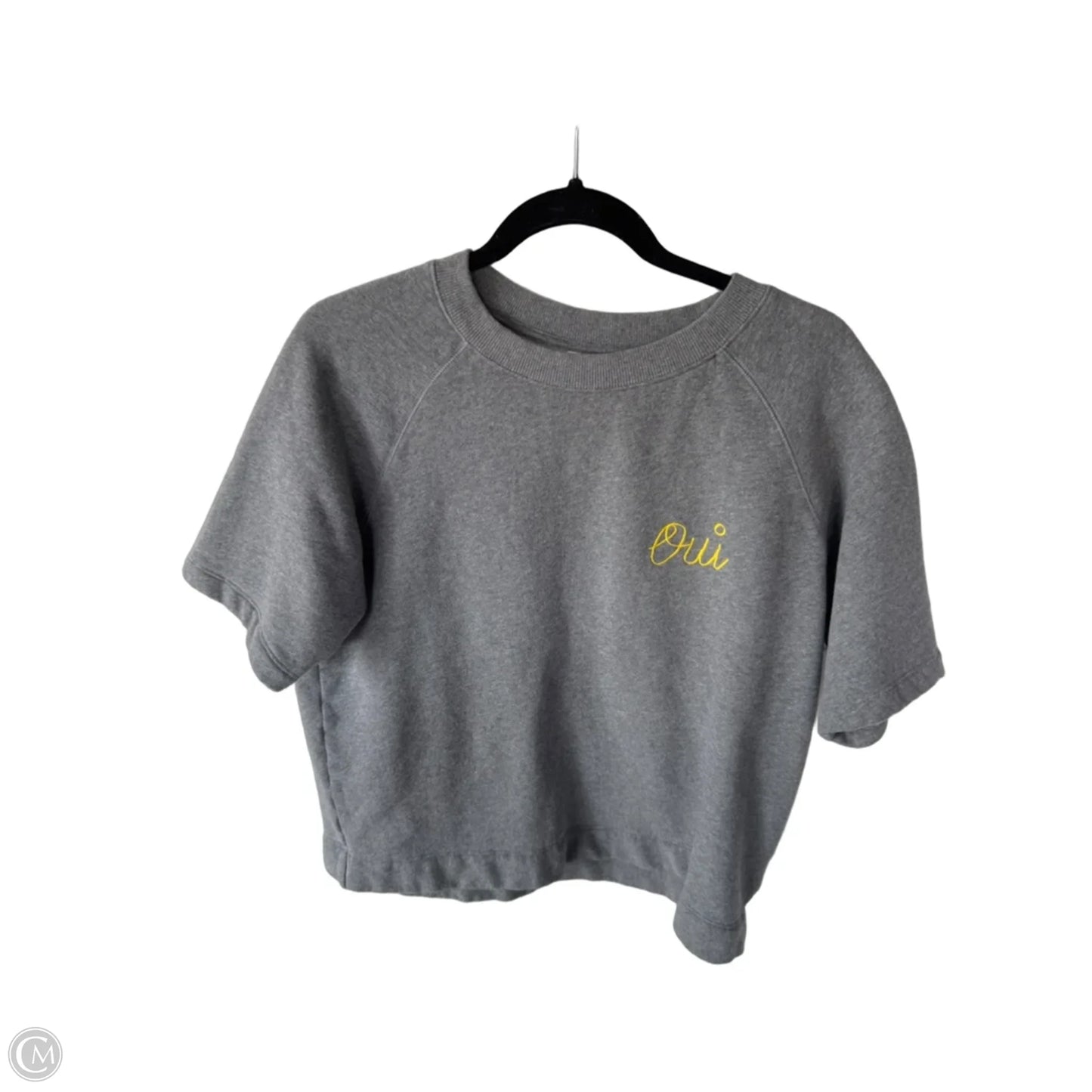 Sweatshirt Crewneck By Clare V. In Grey, Size: S
