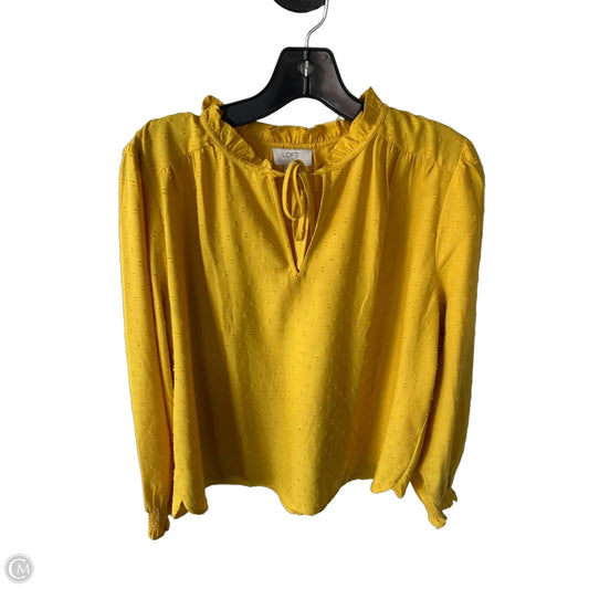 Top Long Sleeve By Loft In Yellow, Size: Lp