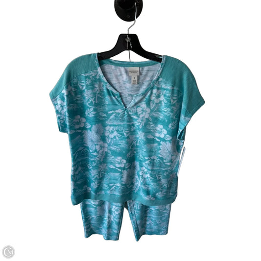 Pajamas 2pc By Chicos In Blue & White, Size: M