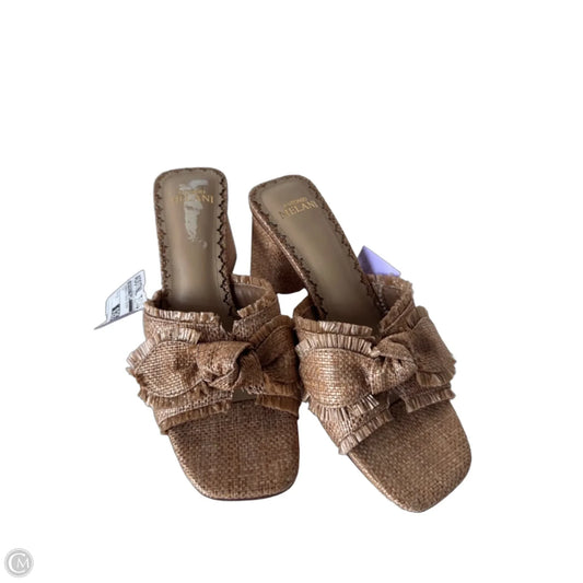 Sandals Heels Block By Antonio Melani In Tan, Size: 6