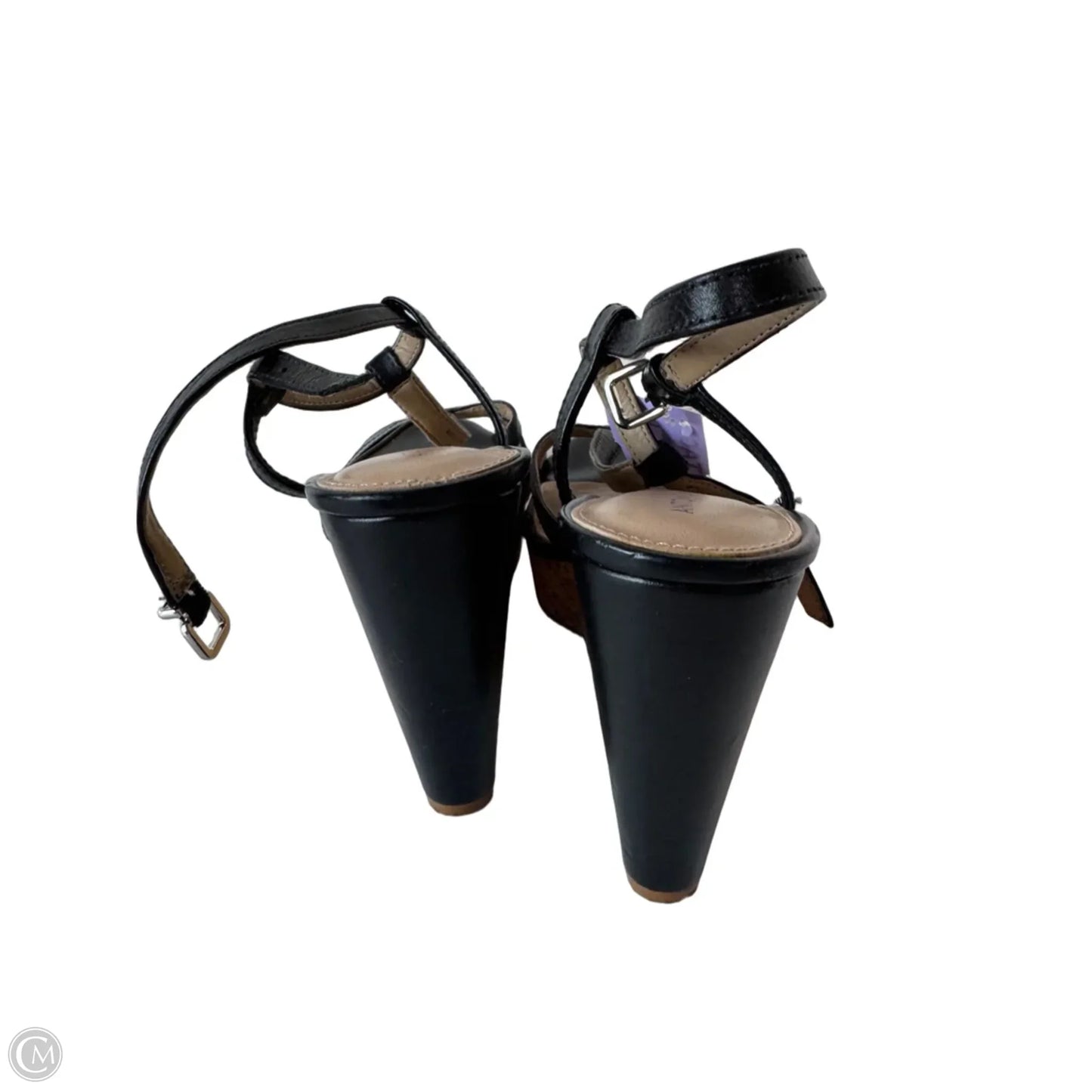 Sandals Heels Wedge By Antonio Melani In Black & Brown, Size: 5.5