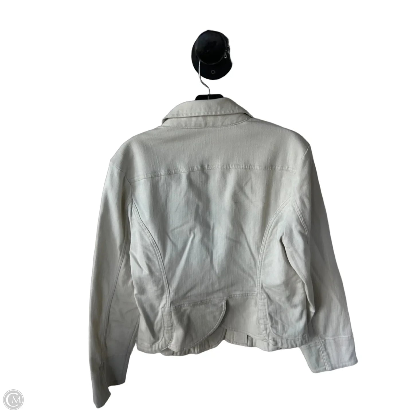 Blazer By Christopher And Banks In Tan Denim, Size: L
