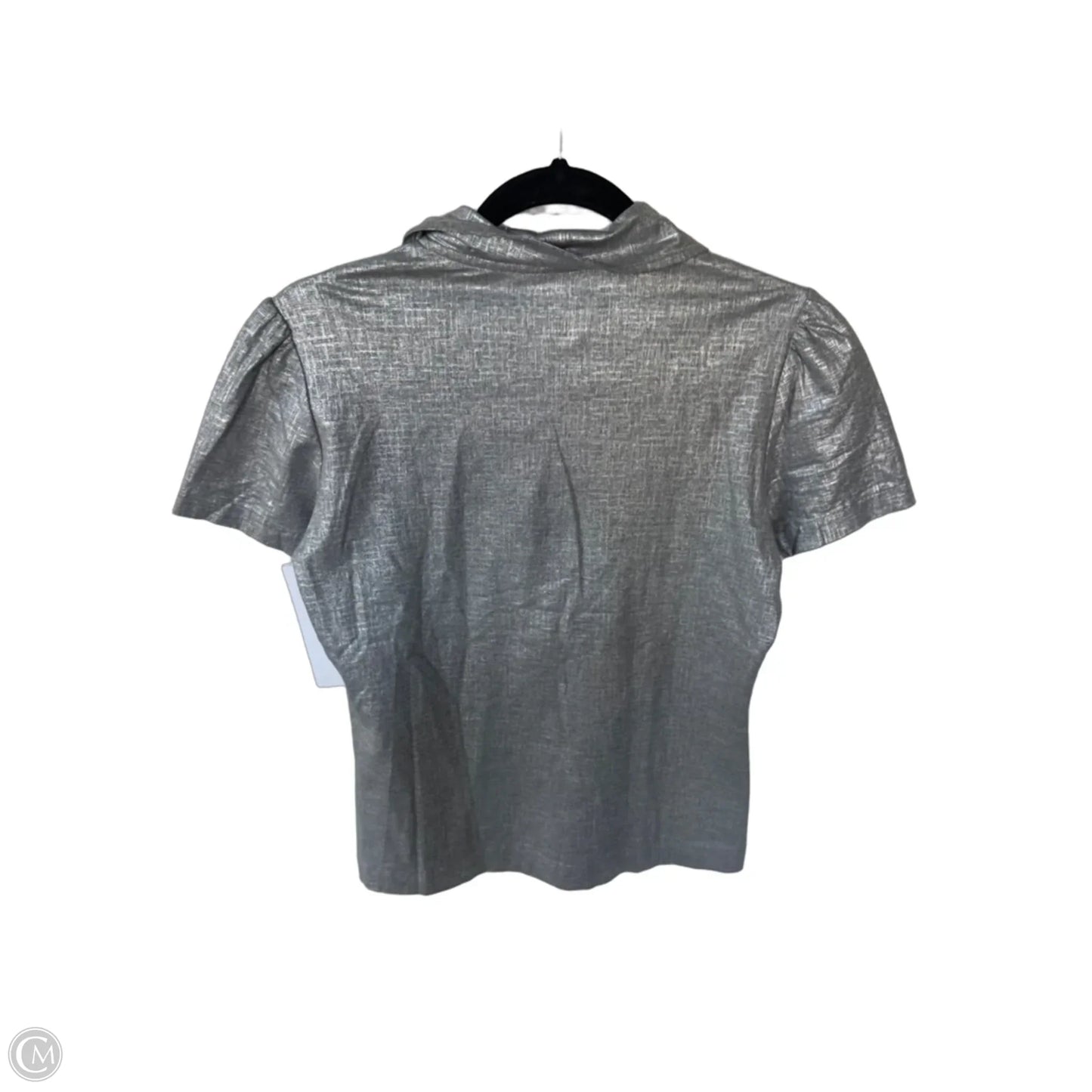 Top Short Sleeve Designer By Tory Burch In Silver, Size: S