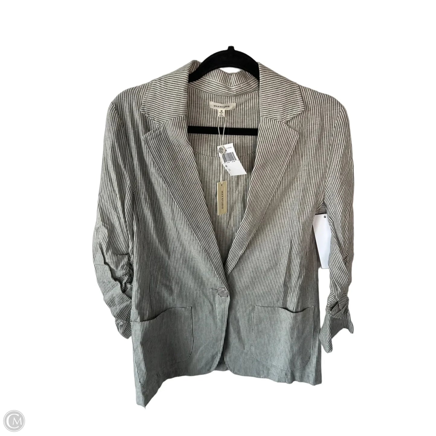 Blazer By Max Studio In Green & White, Size: M