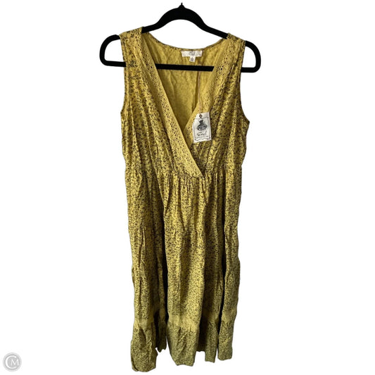 Dress Casual Maxi By Easel In Black & Yellow, Size: L
