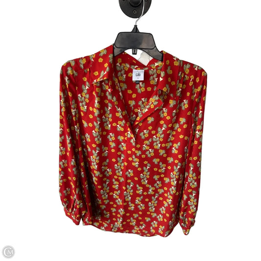 Top Long Sleeve By Cabi In Green & Red, Size: S