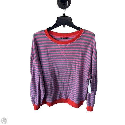 Sweatshirt Crewneck By Prettygarden In Grey & Pink, Size: L