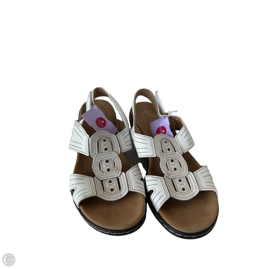 Sandals Flats By Clarks In White, Size: 8