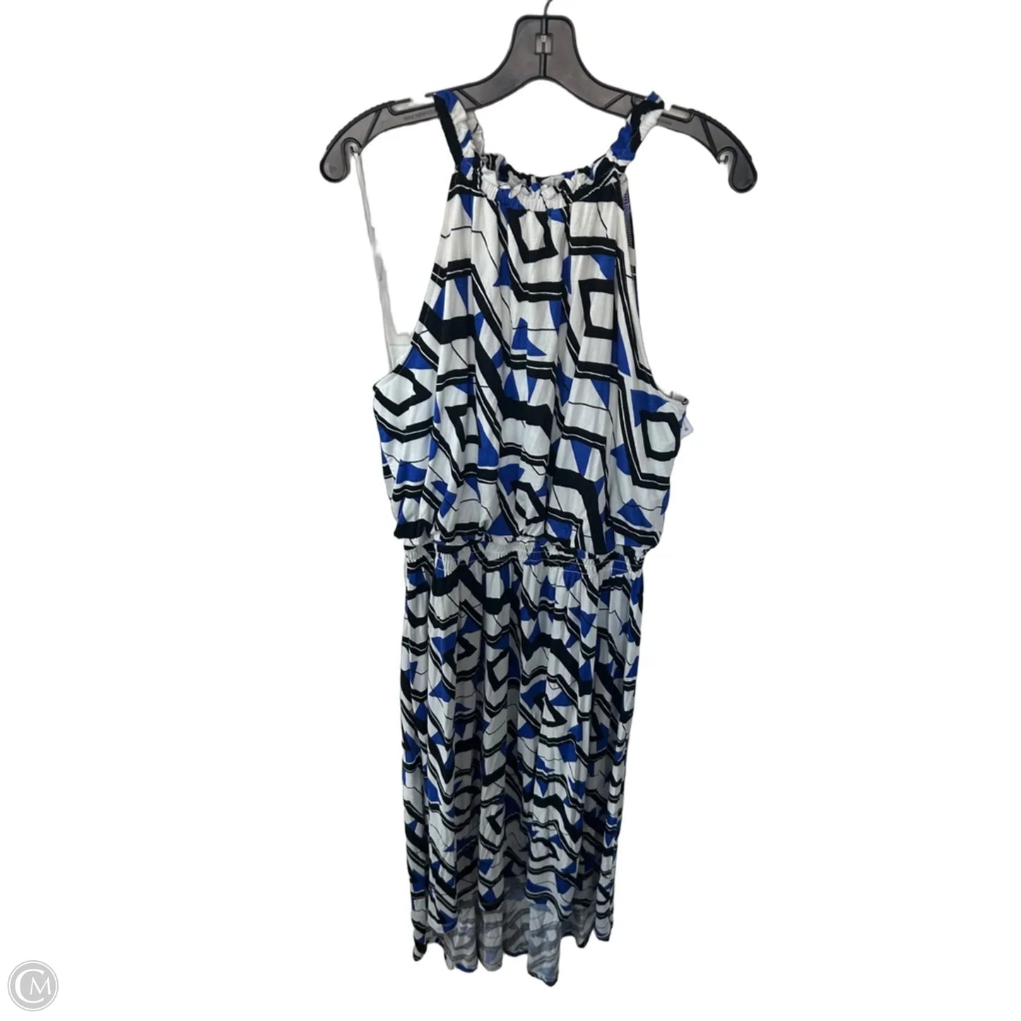 Dress Casual Maxi By Apt 9 In Black & Blue, Size: L