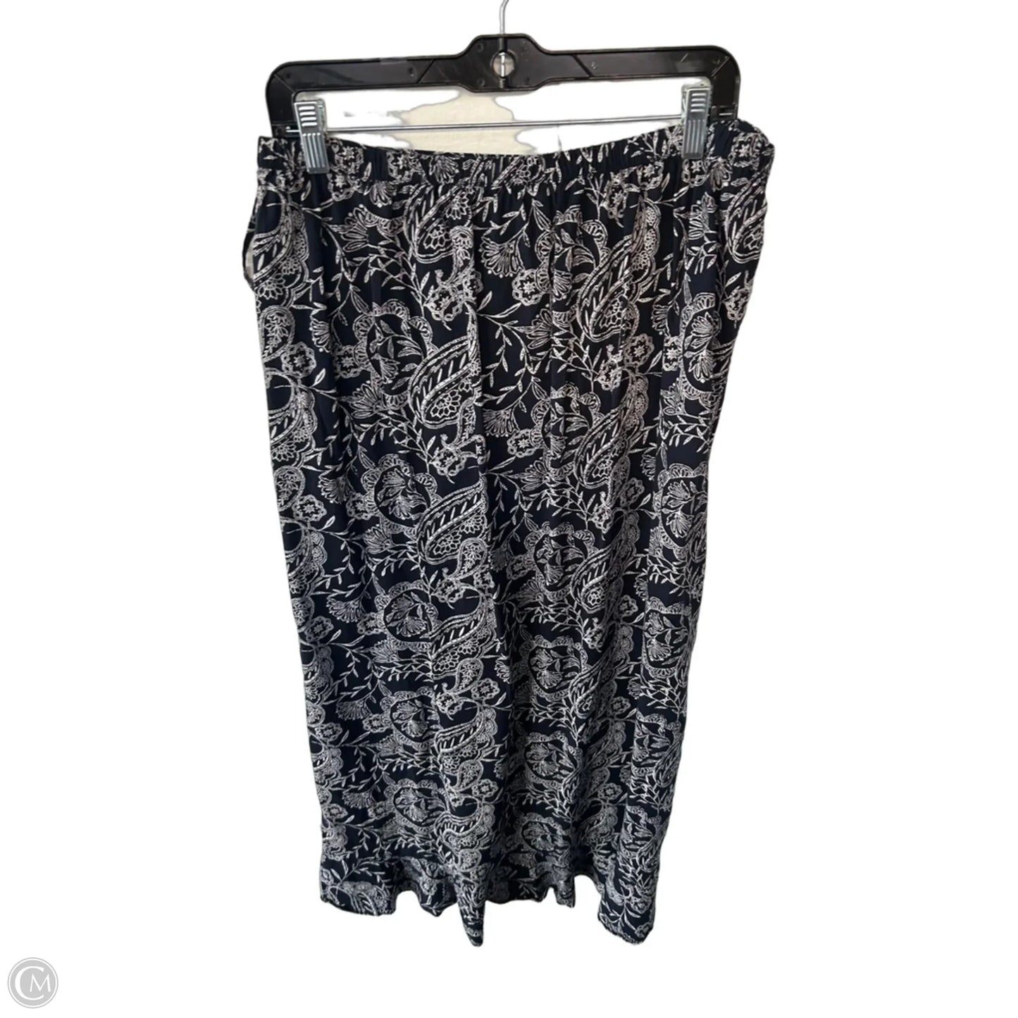 skirt Casual Midi By Universal Thread In Blue & White, Size: 12