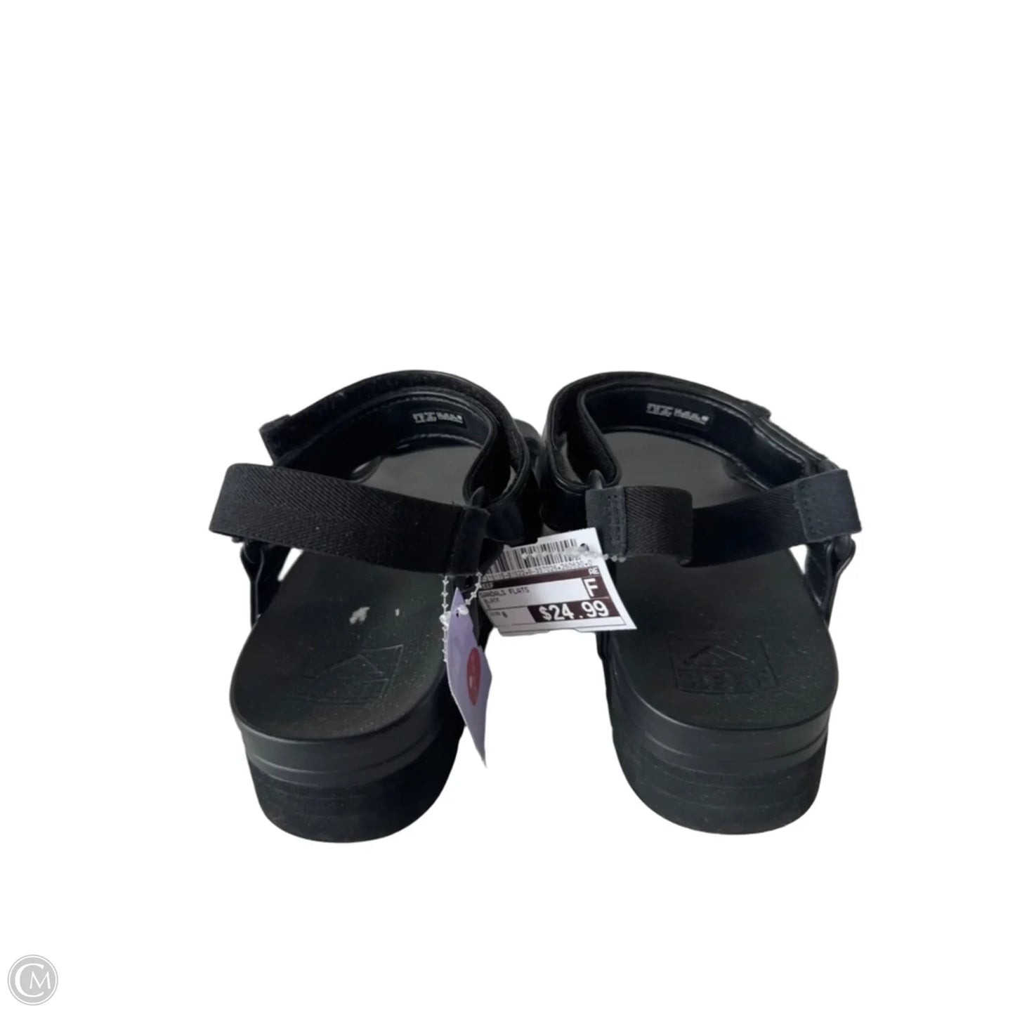 Sandals Flats By Reef In Black, Size: 8
