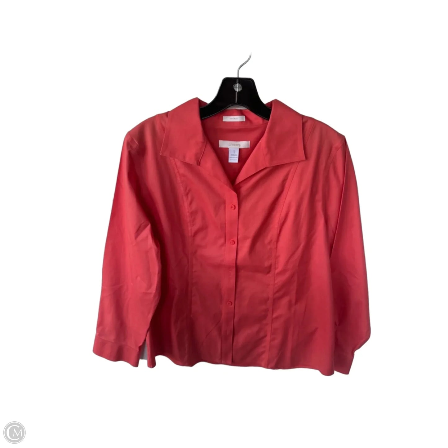 Top Long Sleeve By Chicos In Orange, Size: 0