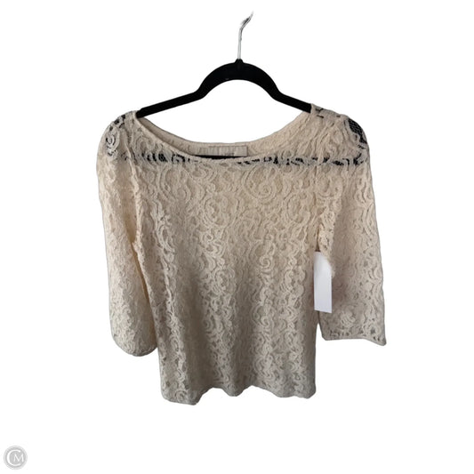 Top 3/4 Sleeve By Loft In Tan, Size: S