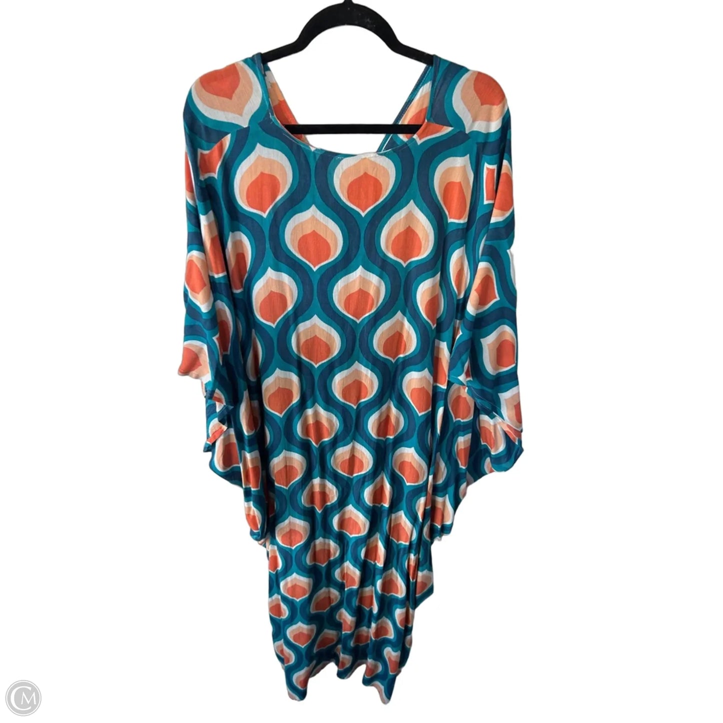 Dress Casual Maxi By Free People In Blue & Orange, Size: Osfm
