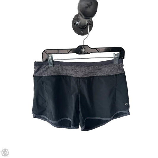 Athletic Shorts By Lululemon In Black & Grey, Size: 6