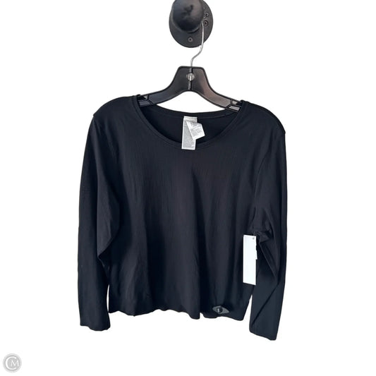 Athletic Top Long Sleeve Crewneck By Athleta In Black, Size: Xl