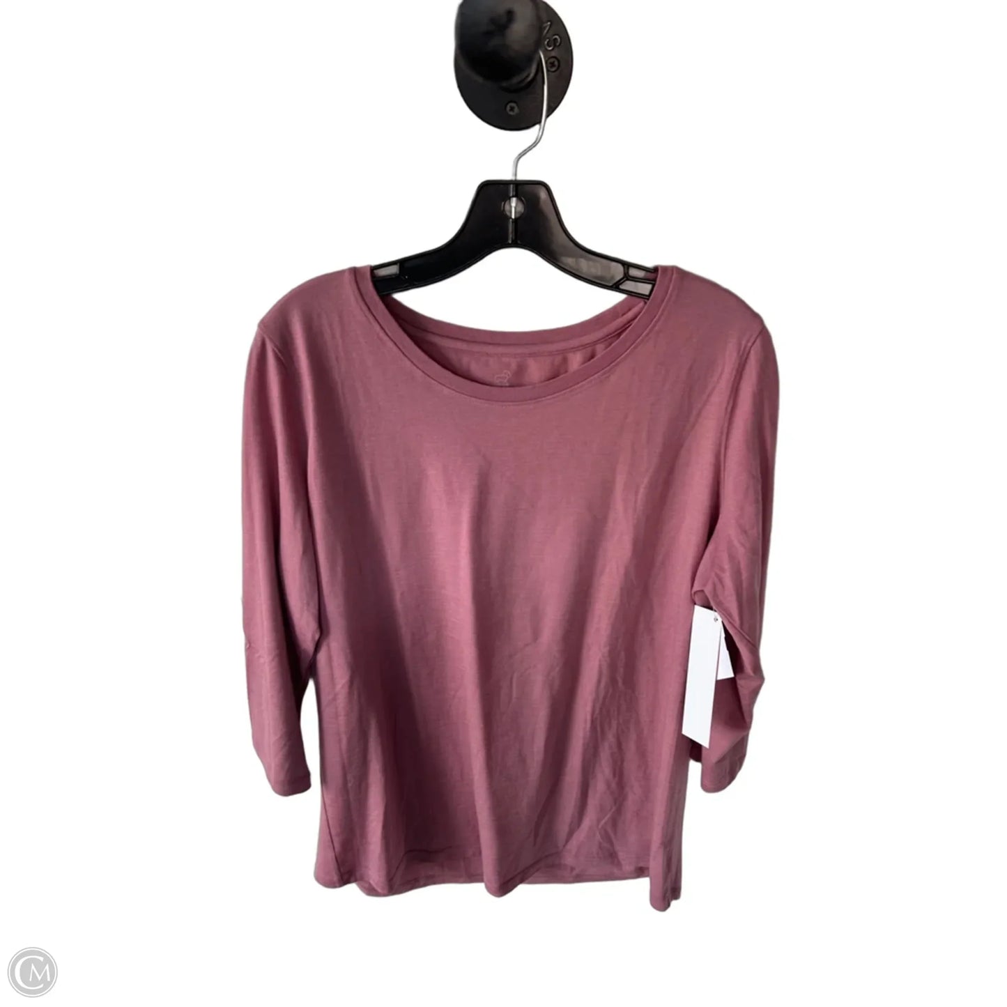 Top 3/4 Sleeve Basic By Cmc In Pink, Size: L