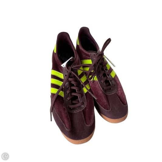 Shoes Sneakers By Adidas In Purple & Yellow, Size: 7