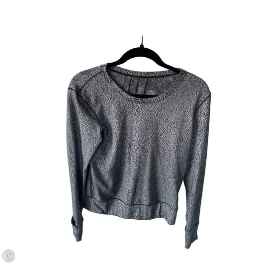 Athletic Top Long Sleeve Crewneck By Lululemon In Black & White, Size: S
