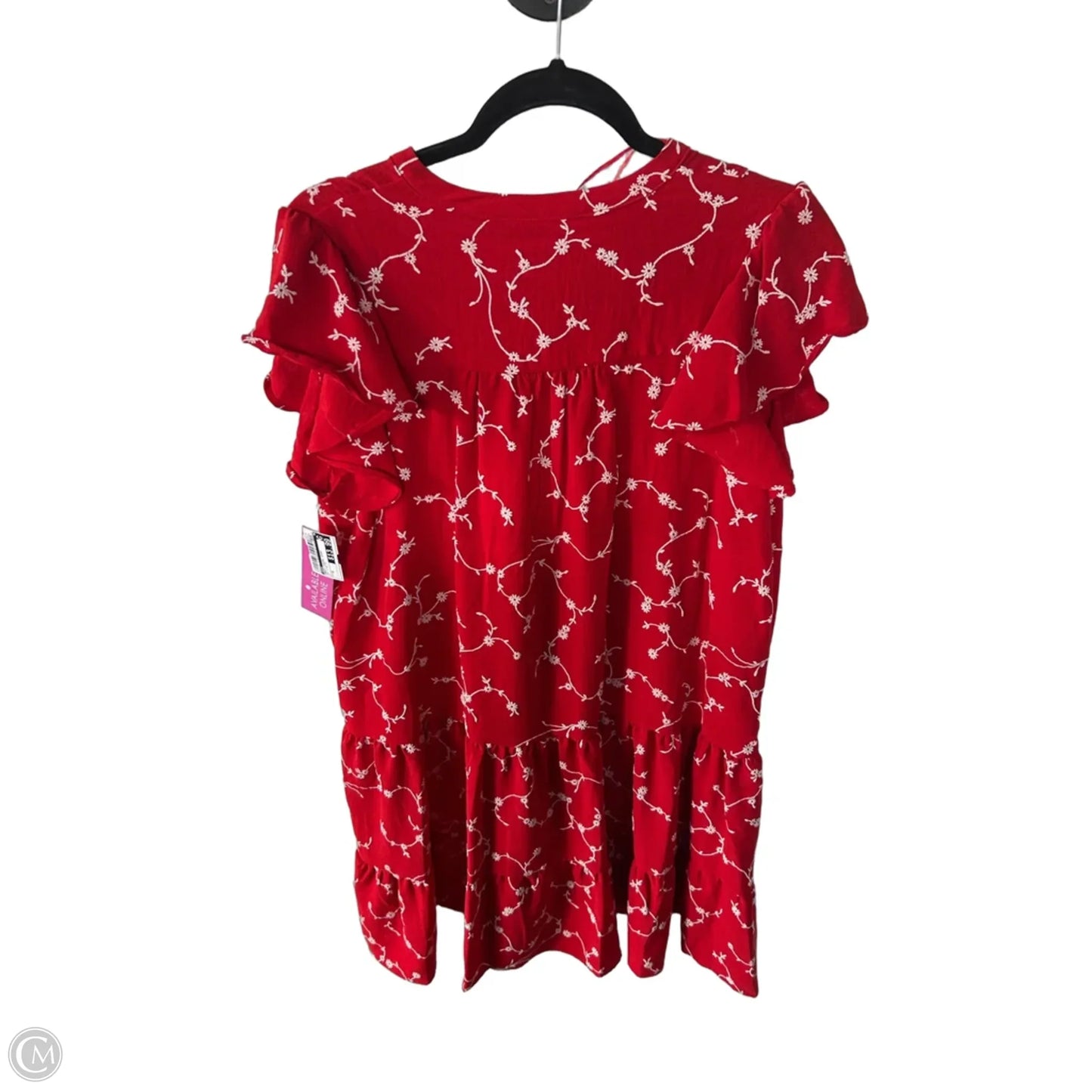 Dress Casual Short By Cece In Red & White, Size: M