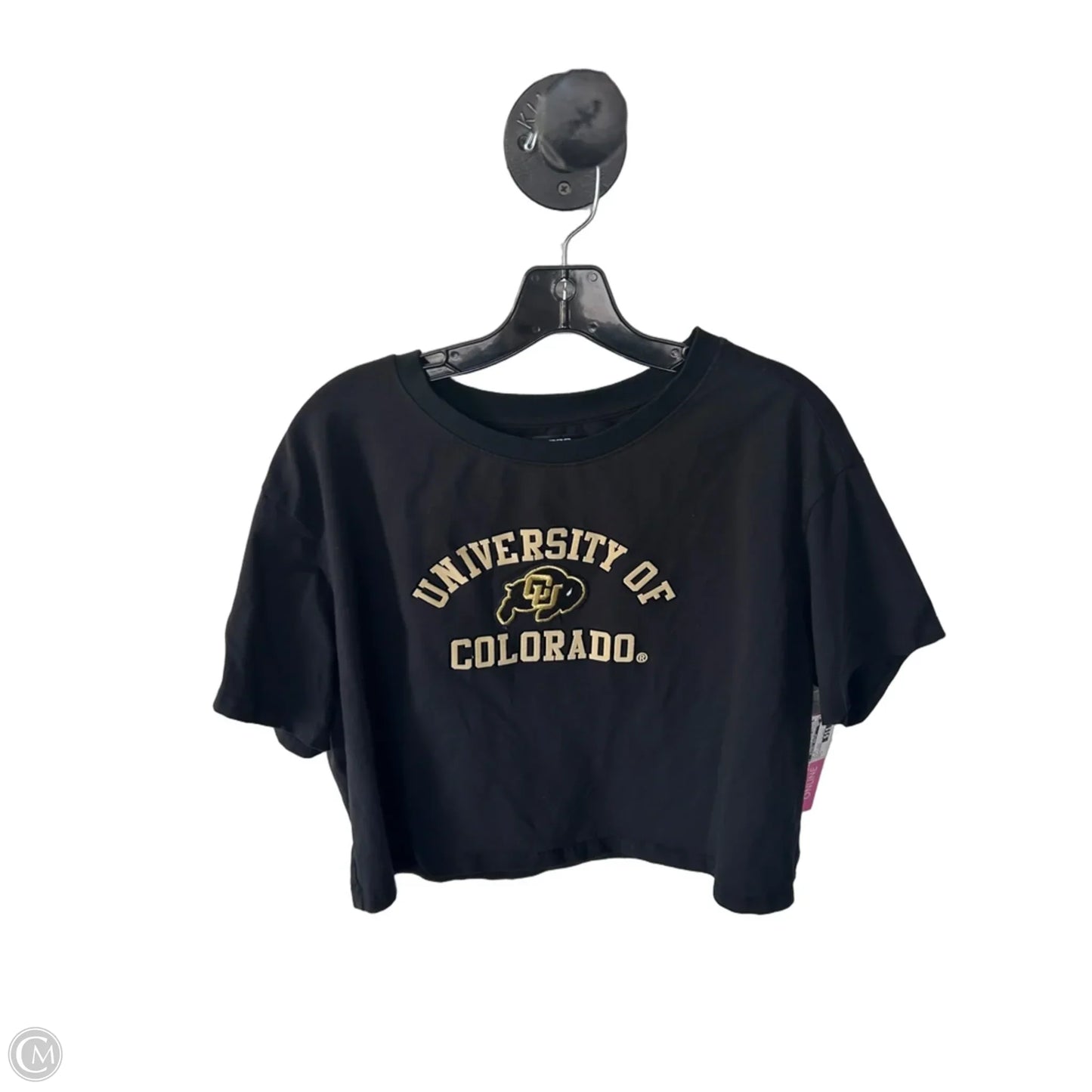 Top Short Sleeve By Clothes Mentor In Black & Gold, Size: L