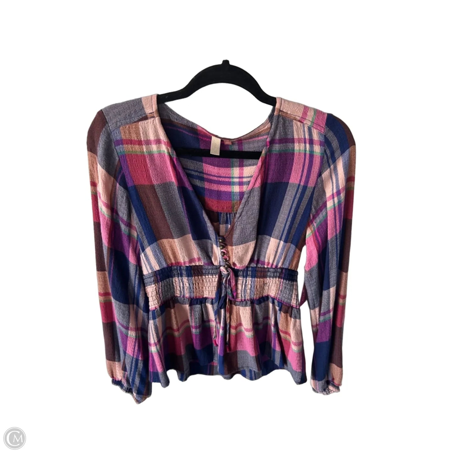 Top Long Sleeve By Pilcro In Pink & Purple, Size: Xs