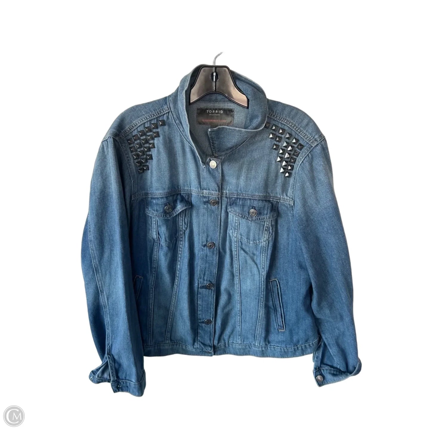 Jacket Denim By Torrid In Blue Denim, Size: 2