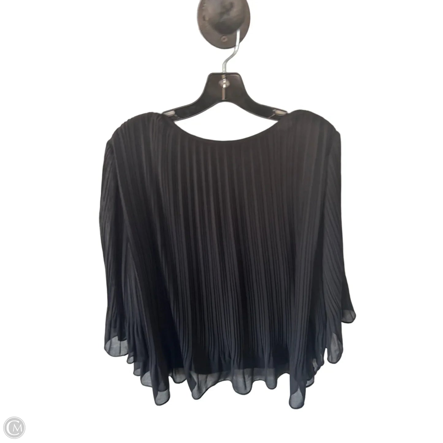 Top 3/4 Sleeve By Chicos In Black, Size: M