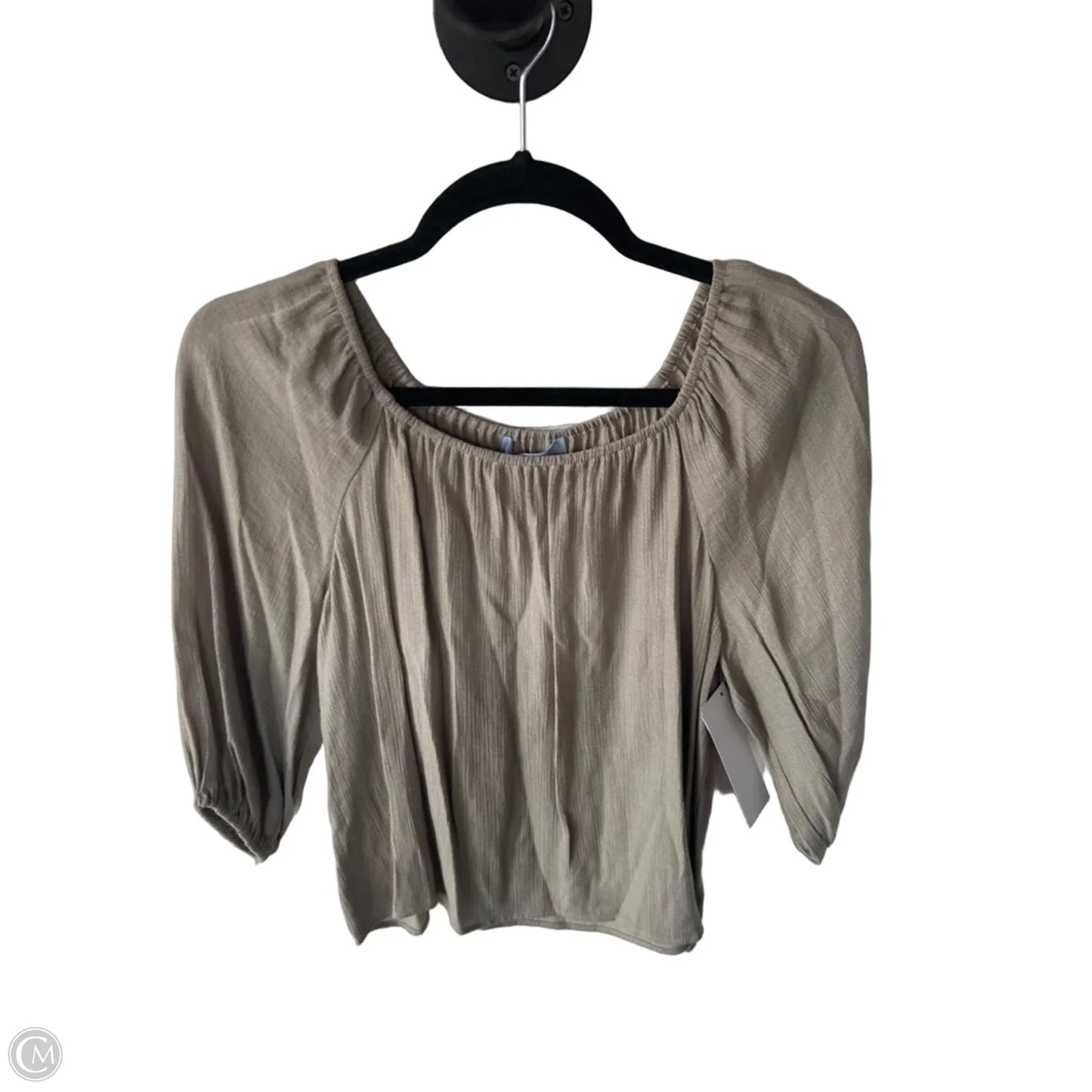 Top Short Sleeve By Antonio Melani In Tan, Size: Xs