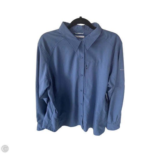 Top Long Sleeve By Columbia In Blue, Size: 2x