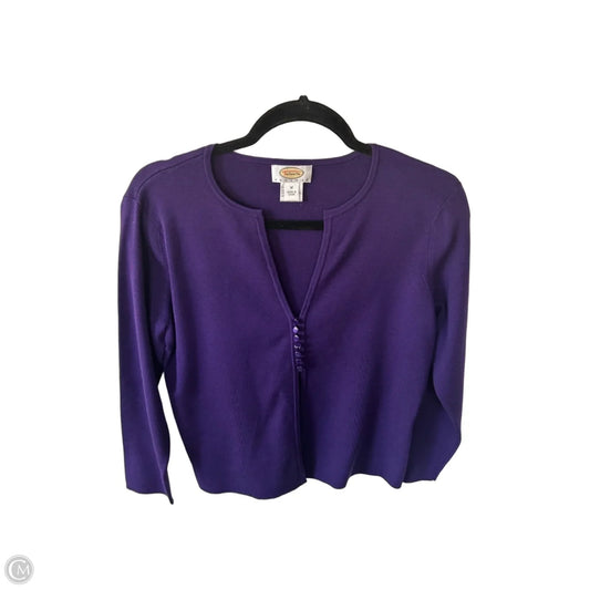 Sweater Cardigan By Talbots In Purple, Size: Mp