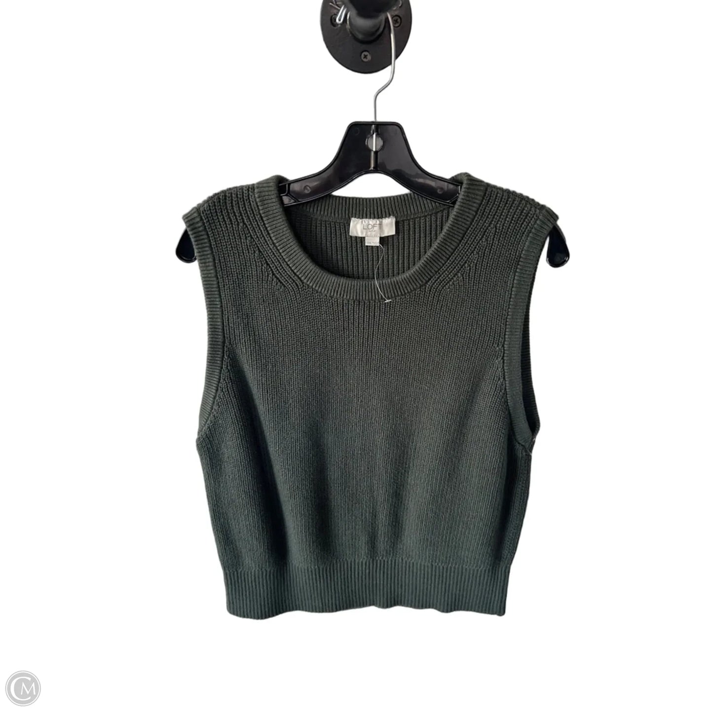 Vest Sweater By Loft In Green, Size: Xxl