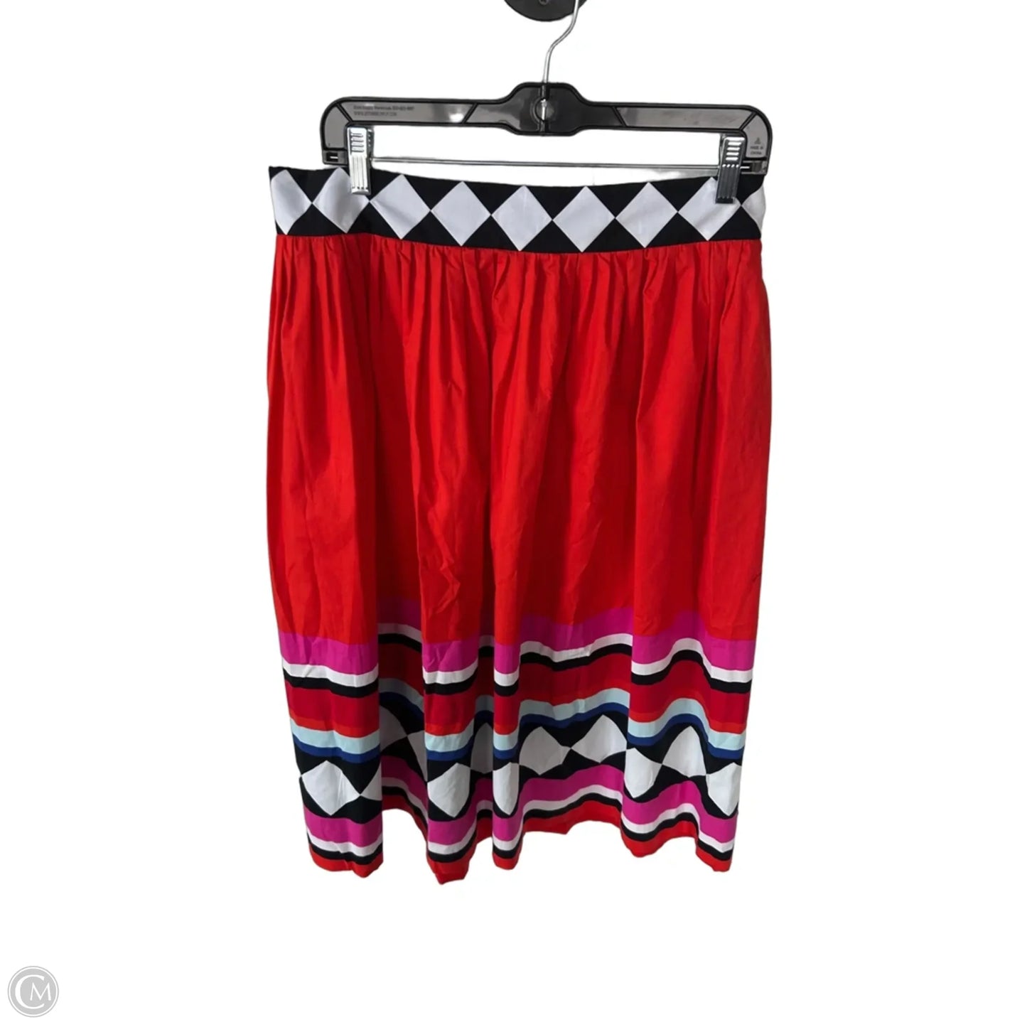 Skirt Designer By Kate Spade In Red & White, Size: 14