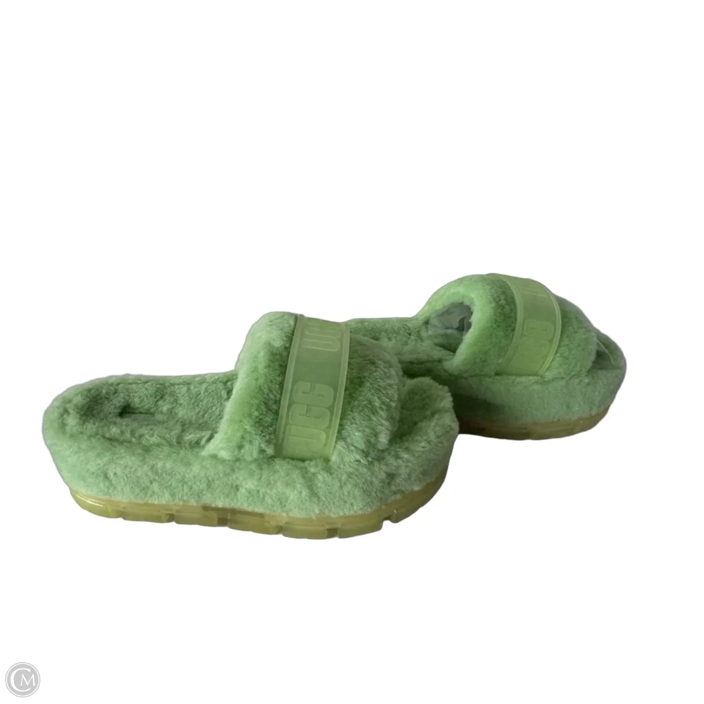 Slippers Designer By Ugg In Green, Size: 9