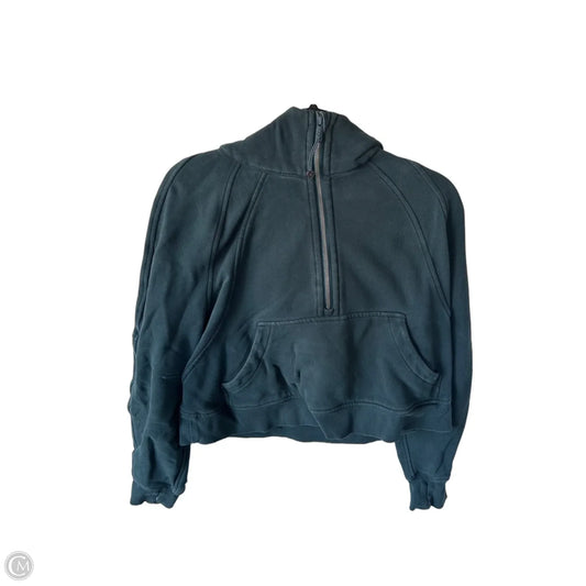 Athletic Sweatshirt Hoodie By Lululemon In Green, Size: M