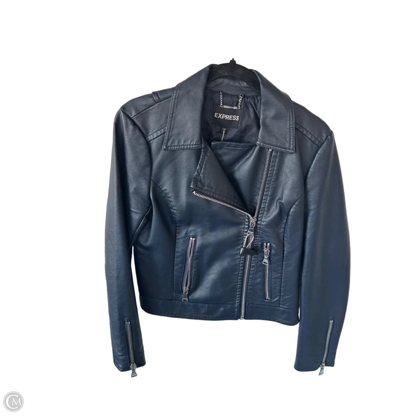 Jacket Moto By Express In Navy, Size: M